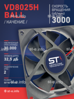 Вентилятор  VD8025H Ball (качения) 12V - st-e.info - Плесецк
