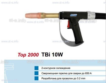 Горелка для полуавтоматической сварки TBiP 10W-black-RWZ (Pistol handle/straight), длина 5 м. - st-e.info - Плесецк